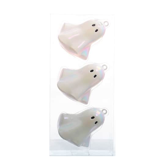 3 Pack Iridescent Ghost Halloween Ornaments by Ashland®